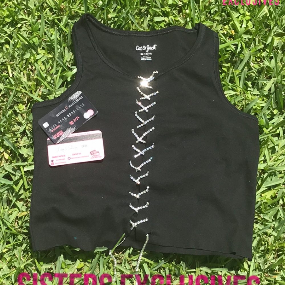 Bling safety pin tank